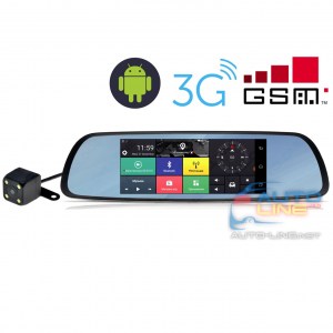 CYCLONE MR-220 AND 3G — салонное зеркало Android с видеорегистратором и камерой заднего вида, GSM + 3G