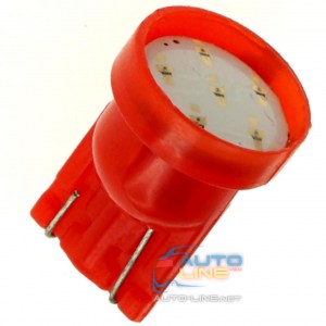 Cyclone T10-072R COB 12V MJ (красный) — безцокольная автомобильная красная LED-лампа T10