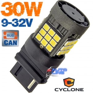 Cyclone T25-003 CAN 2835-36 9-32V — мощная CAN LED-лампа Т25 (3156, W21W)30Вт с вентилятором