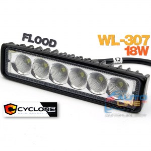 Cyclone WL-307 SLIM 18W EP6 FL — дополнительная LED-фара, 6 диодов, рассеянного света