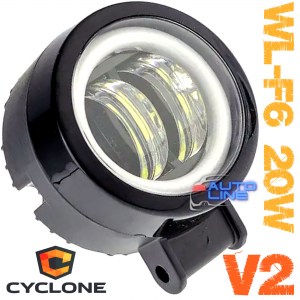 Cyclone WL-F6 20W+RING Spot v2 - дополнительная LED-фара ближнего света с ходовыми огнями, светящийся круг