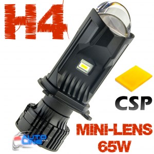 Decker LED GL-01 PRO 6K H4 H/L — мини LED-линза H4, светодиодная лампа-линза H4