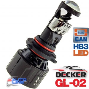 Decker LED GL-02 5K 9005/HB3 — мини LED-линза 9005/HB3, светодиодная лампа-линза 9005/HB3 5000K