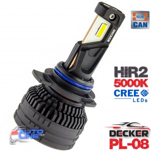 Decker LED PL-08 5K 9012 — мощная LED-лампа HIR2/9012 5000K с обманкой 13000Lm CREE Leds 9-16В
