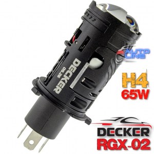 Decker LED RGX-02 5.5K H4 45/65W — мини LED-линза H4,  1,44 (36,5мм), 65Вт, светодиодная лампа-линза H4