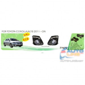 DLAA TY-472-W — противотуманные фары + ДХО, для Toyota Corolla 2011