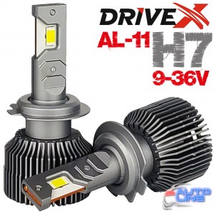 CAN LED-лампы H7 9-36В автомобильные - DriveX AL-11 H7 5.5K 50W 9-36V (комплект)