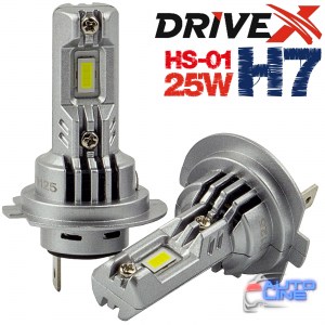 DriveX HS-01 H7 25W 6K — автомобильные компактные LED-лампы H7 под галогенку