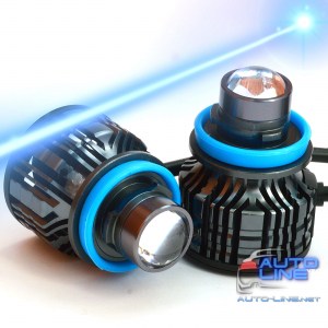 LED Mini laser lens H11 6000K Canbus v1 - светодиодные мини лазерные линзы H11 6000K