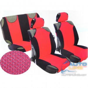 Milex AG-23088/7 — комплект маек на передние и задние сиденья, черно-красные
