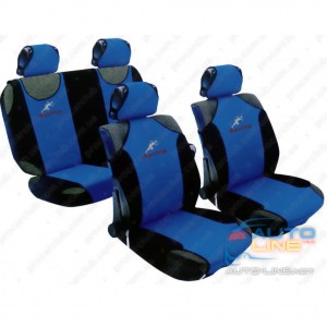 MILEX AG-5200 Racing Black/Blue (передние+задние) — набор маек для передних и задних сидений автомобиля, черно-синие