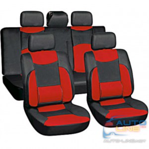 MILEX Gracja 27038/7 — комплект чехлов для сидений автомобиля, черно-красные