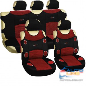 MILEX Prestige AG-7249/7 — комплект маек на сиденья, черно-красные