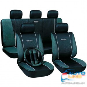 MILEX Tattoo AG-27009/DG — набор чехлов для сидений автомобиля, черно-серые