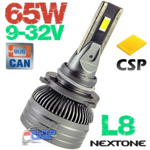 Nextone LED L8 9005 6000K — мощные LED-лампы 9005/HB3 с обманкой 9-32В 6000K/14000Lm 7535 CSP Leds Chip