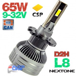 Nextone LED L8 D2H 6000K — мощные LED-лампы D2H с обманкой 9-32В 6000K/14000Lm 7535 CSP Leds Chip