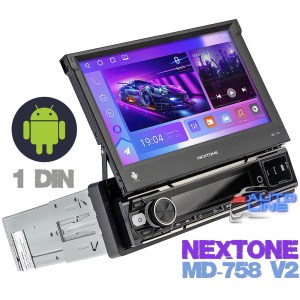 Nextone MD-758 v2 - универсальная магнитола 1DIN Android с моторизованным дисплеем