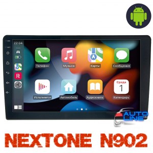 Nextone N902 — универсальная автомагнитола 2DIN 9 дюймов ANDROID 10