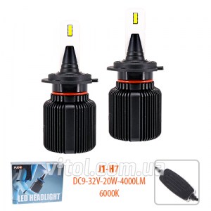 Pulso J1 H7 H/L 6000K 4000Lm CSP — автомобильные LED-лампы H7, регулировка угла наклона, 6000К/4000Lm