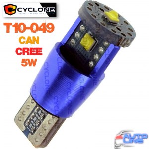 Cyclon T10-049 CAN CREE5W-3 12V MJ — автомобильная безцокольная светодиодная лампа T10, CAN, CREE