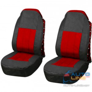 Vitol FD-101113 BK-RD — комплект чехлов для передних сидений автомобиля, черно-красные