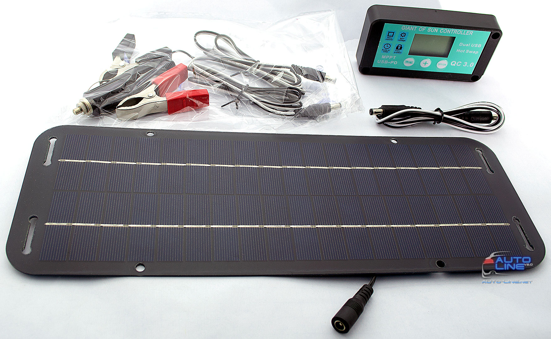 B-Power Solar Charger Kit 12-18V V1 With Controller 30A - портативная солнечная панель для зарядки автоакуумулятора, телефонов и ноутбуков