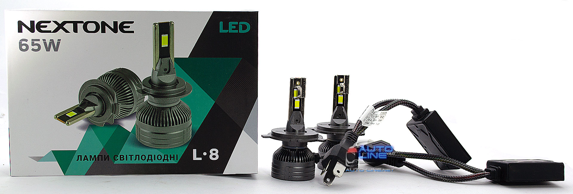 Nextone LED L8 H4 Hi/Low 6000K – потужні LED-лампи H4 з обманкою 9-32В 6000K/14000Lm 7535 CSP Leds Chip