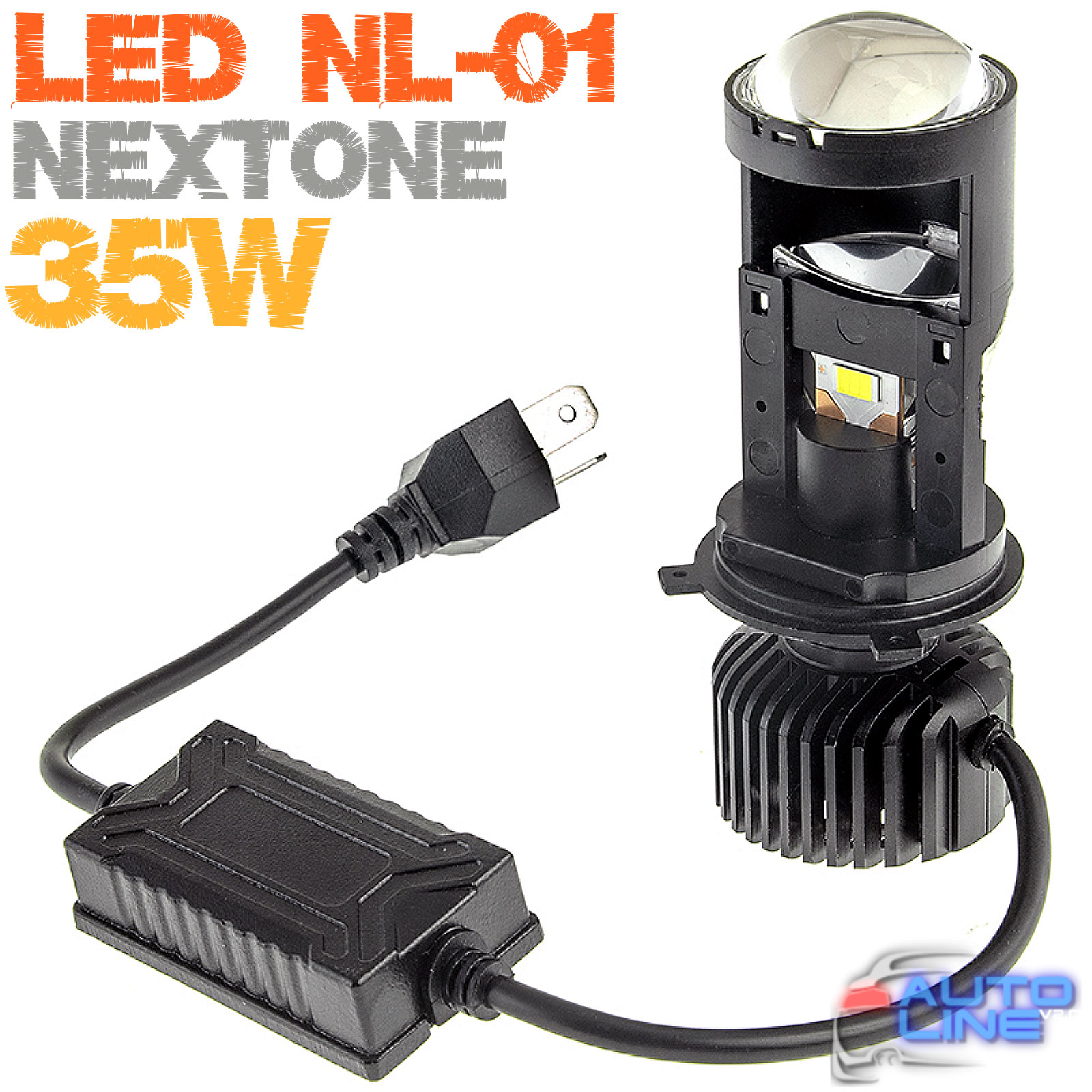 Nextone LED NL-01 H4 35W - міні LED лампи-лінзи H4, світлодіодны лампи-лінзи H4 35Вт