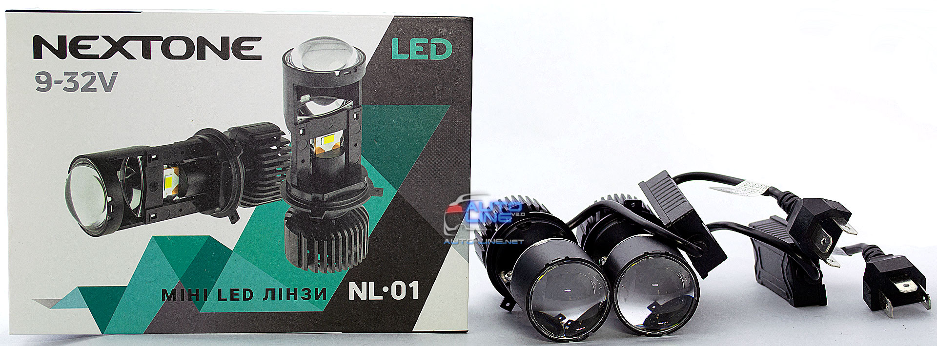 Nextone LED NL-01 H4 35W - міні LED лампи-лінзи H4, світлодіодны лампи-лінзи H4 35Вт