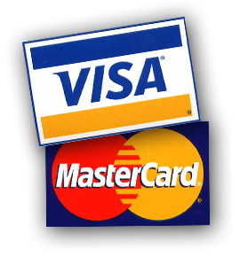 оплата товара с помощью Visa, Mastercard